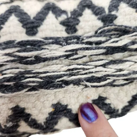 The Farmhouse by Rachel Ashwell Rug Black Cream Shabby Chic Cotton Woven Runner - Picture 8 of 15